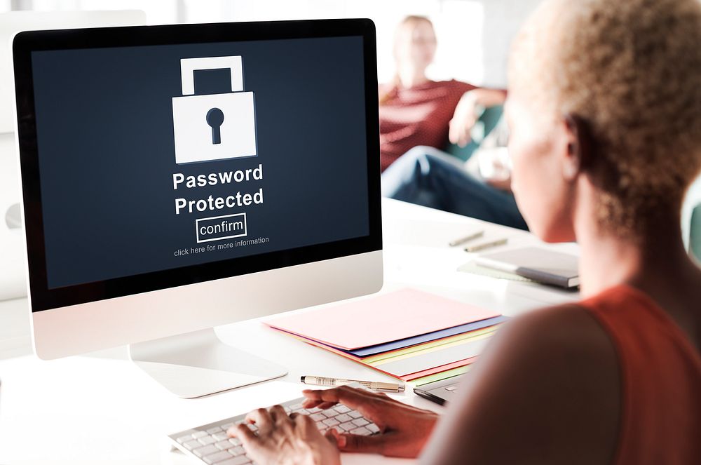 Password Protected Privacy Safety Private Concept