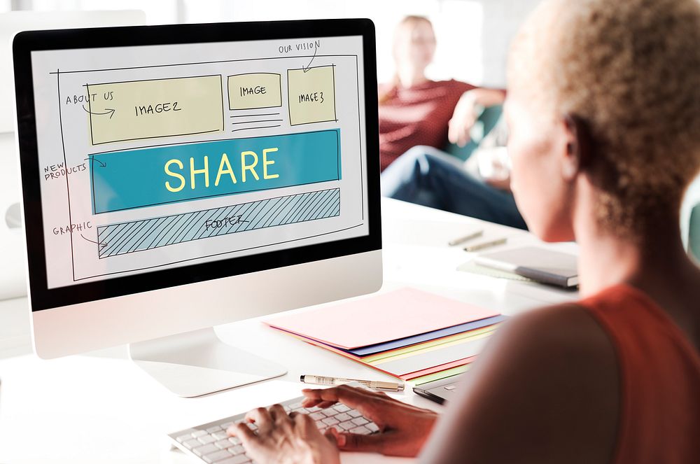Web Design Layout Share Sharing Concept