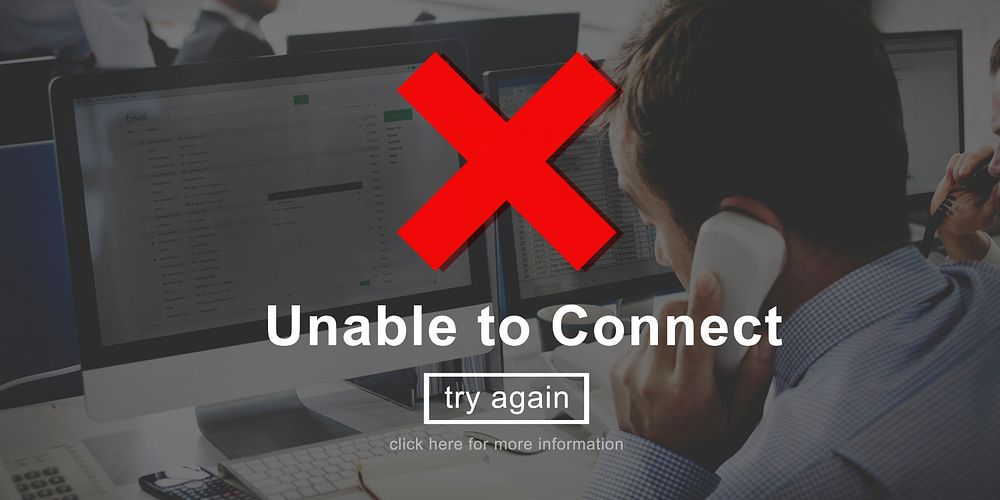 Unable To Connect Networking Browsing Concept