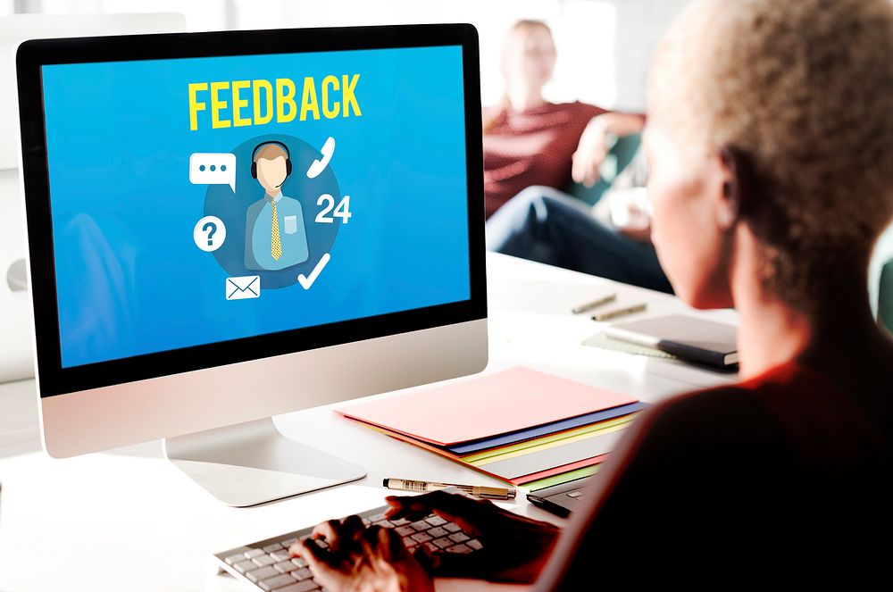 Feedback Evaluation Review Contact Customer Support Concept