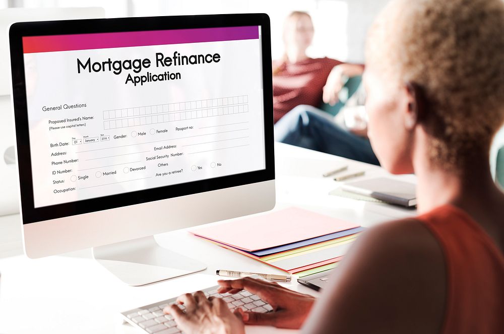 Mortgage Refinance Application Form Concept