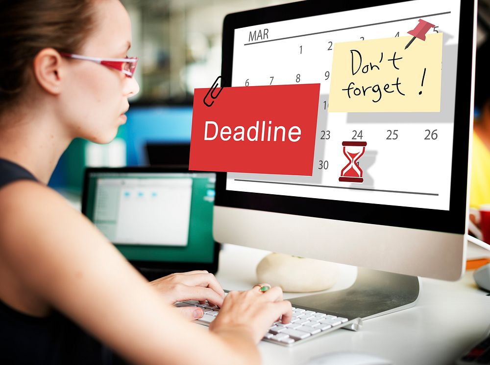 Deadline Note Calendar Planner Concept