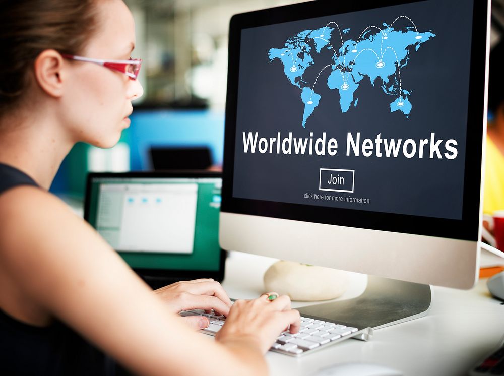Worldwide Networks Global Communication Finance Concept