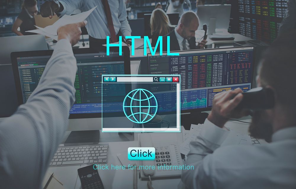 HTML Programming Software Webpage Concept