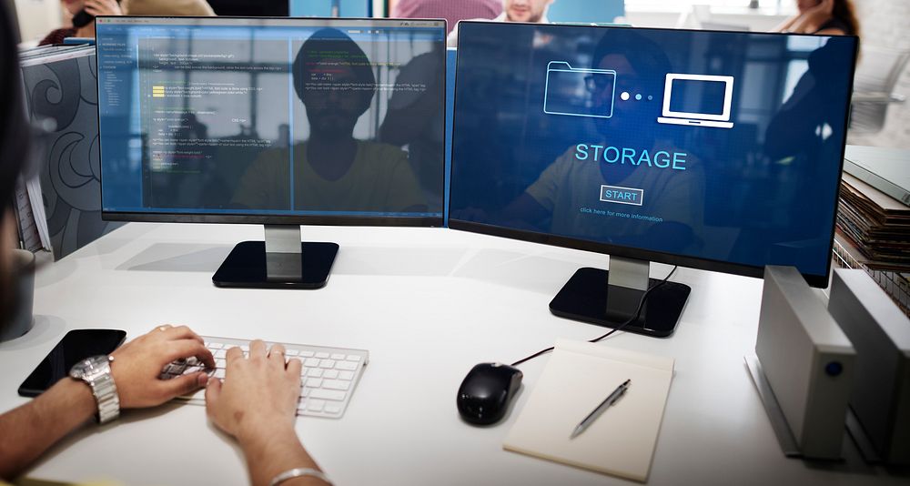 Storage Database Technology Computing Hardware Concept
