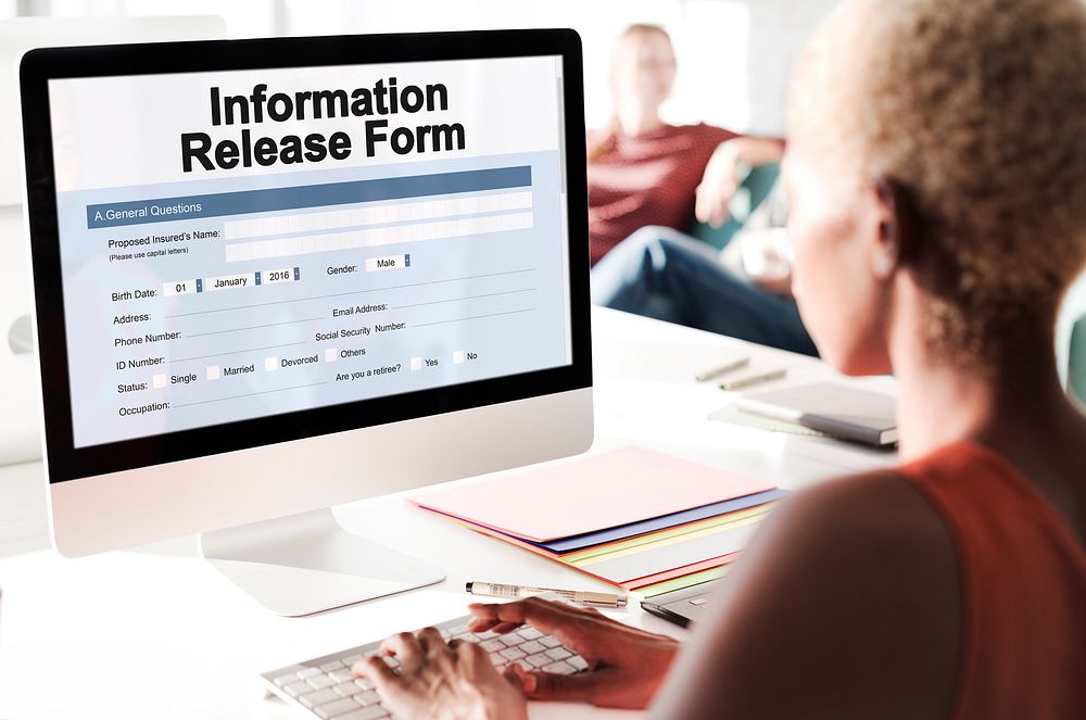 Information Release Form Document Concept