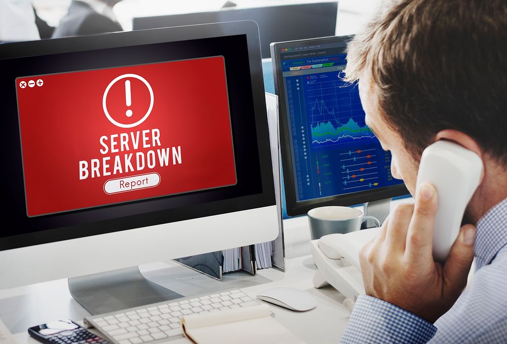 Server Breakdown Network Problem Technology Software Concept