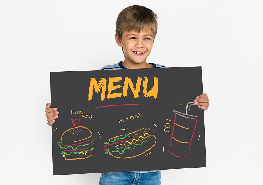 Burger hotdog cola fast food menu