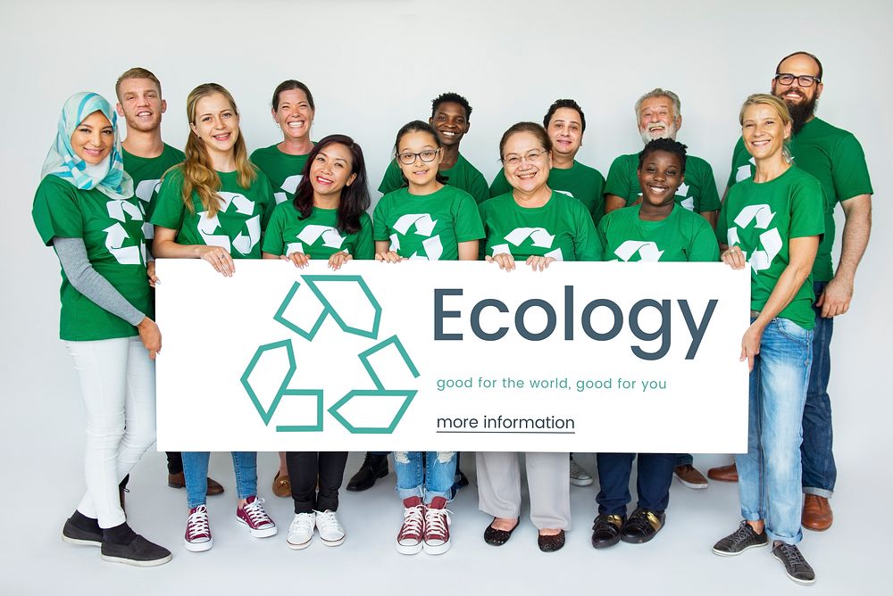 Group of diverse people with environmental concept
