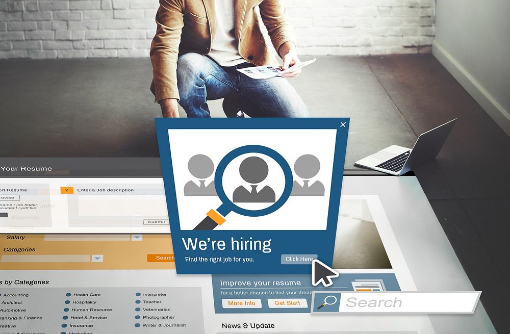 We Are Hiring Career Headhunting Job Occupation Concept