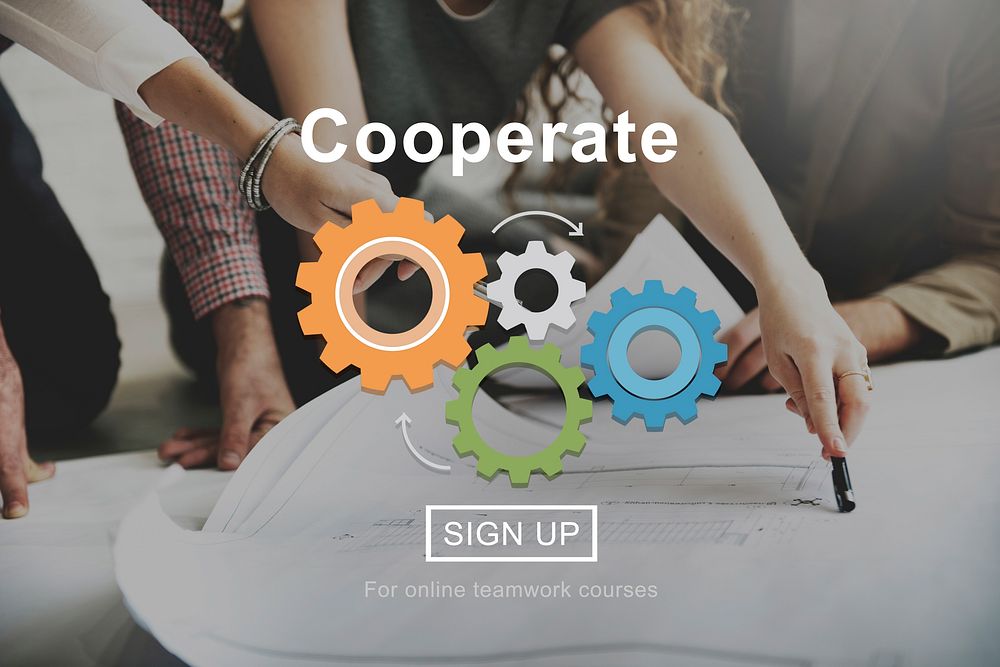 Cooperate Support Collaboration Partnership Concept