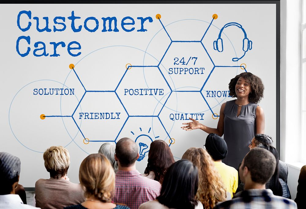 Online Service Customer Hexagon Diagram Icon