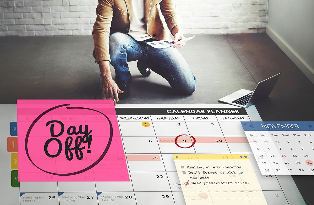Day Off Free Time Relax Vacation Holiday Schedule Concept