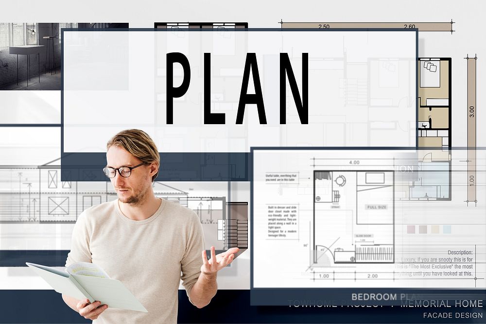 Plan Planning Architecture Blueprint Drawing Concept