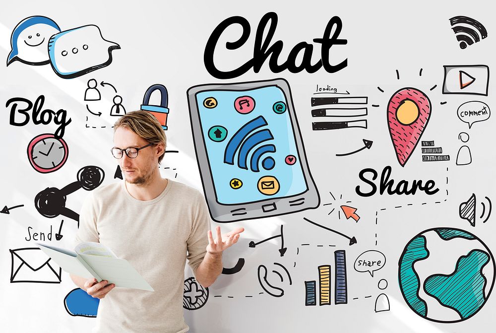 Chat Online Communication Technology Social Networking Concept