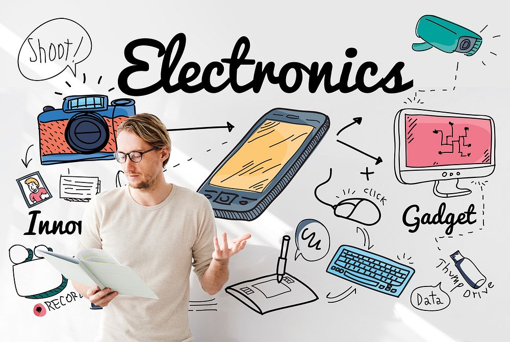 Electronics Digital Devices Technology Concept
