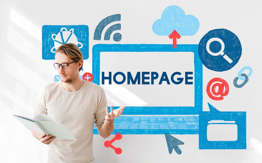 Homepage Address Digital Technology Connection Concept