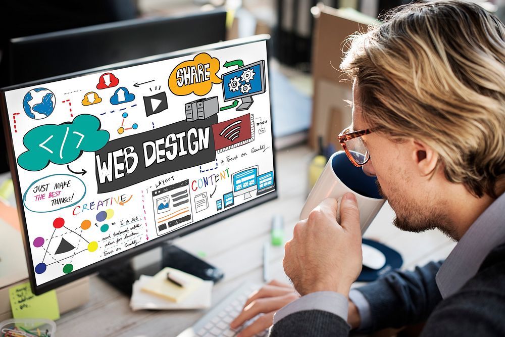 Web Design Blogging Layout Database Information Concept