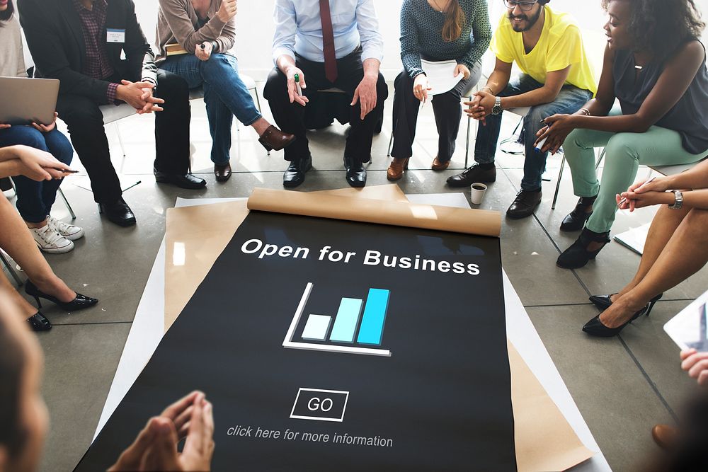 Open for Business Partnership Industry Concept