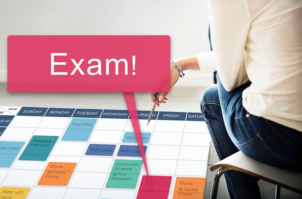 Exam Schedule Education Planning Remember Concept