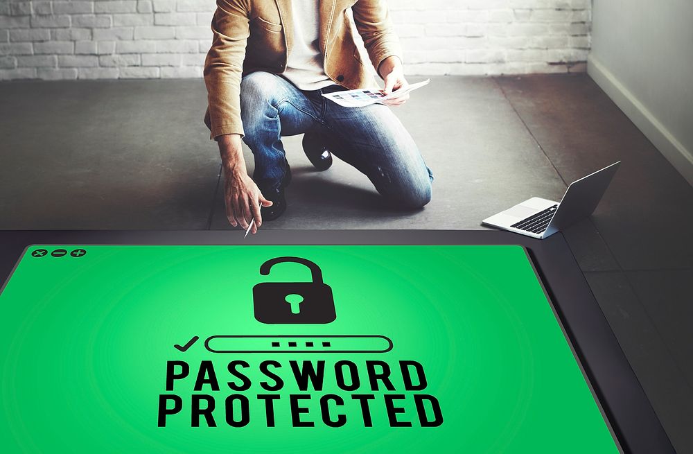 Password Protected Privacy Policy Private Security Concept
