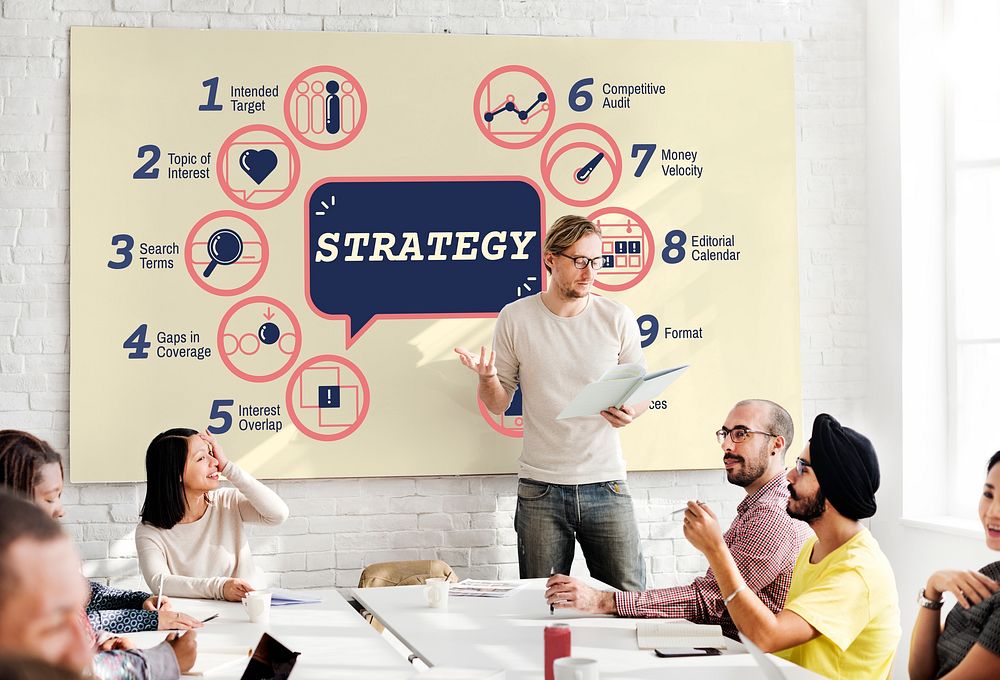 Business Analytics Strategy Methods Tactics Graphic Concept