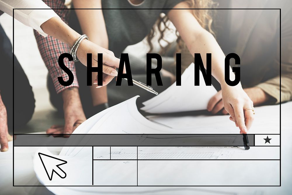 Sharing Caring Share Opinion Social Networking Concept