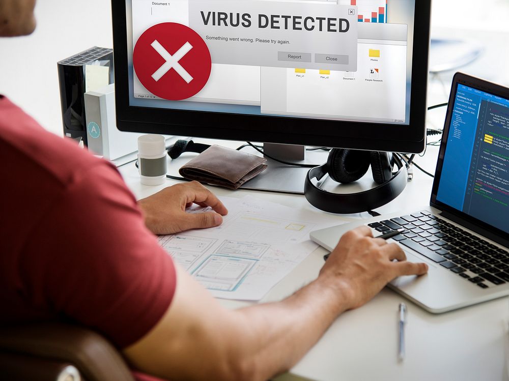 Virus Detected Spam Caution Window Pop Up