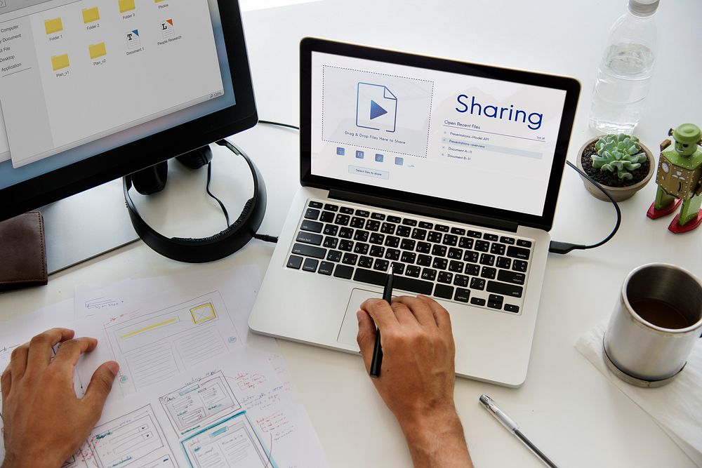 Online sharing is about social media and networking.