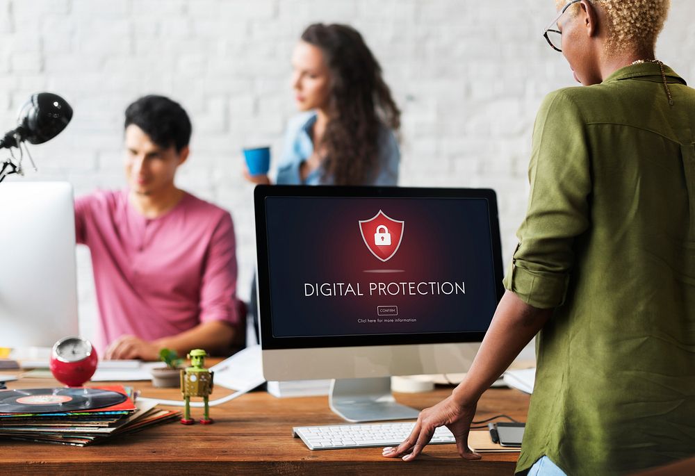 Digital Protection Insurance Privacy Shield Concept