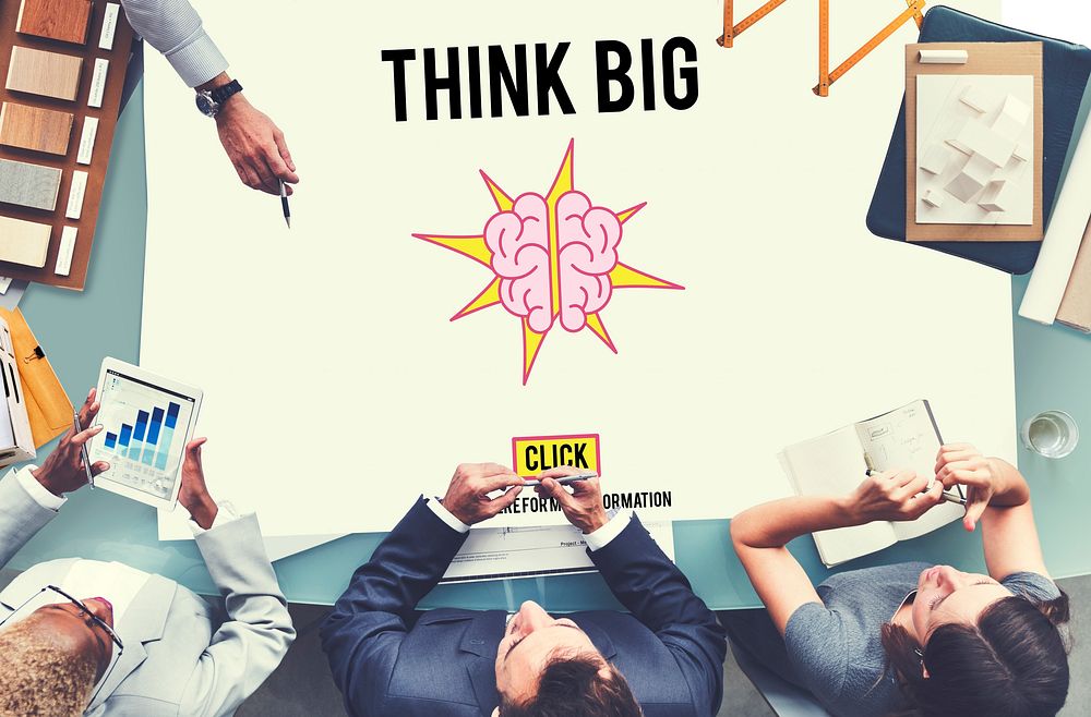 Think Big Positive Thinking Inspiration Attitude Concept