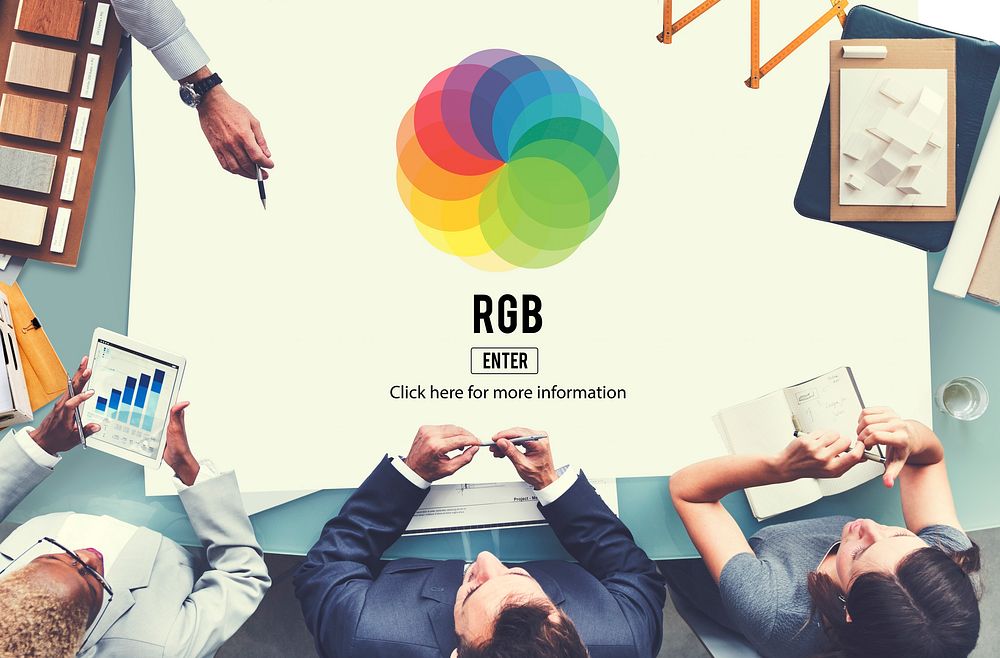 RGB Printing Palette Mixing Colour Concept