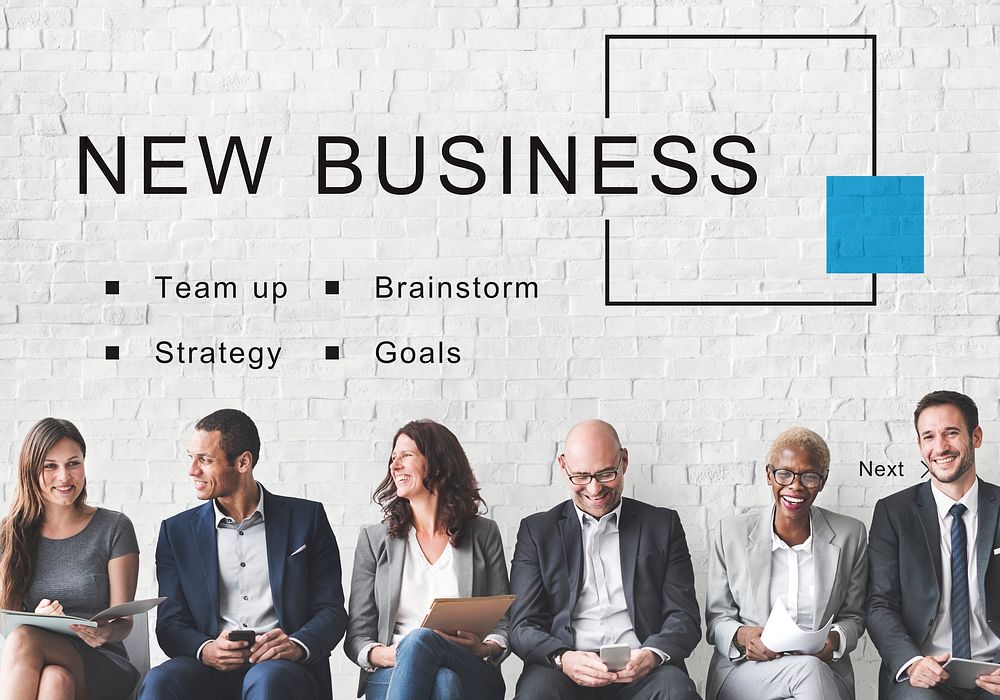 New Business Startup Strategy Goals Concept