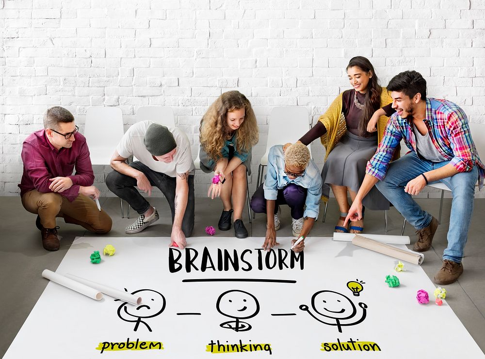 Brainstorm Creative Thinking People Concept