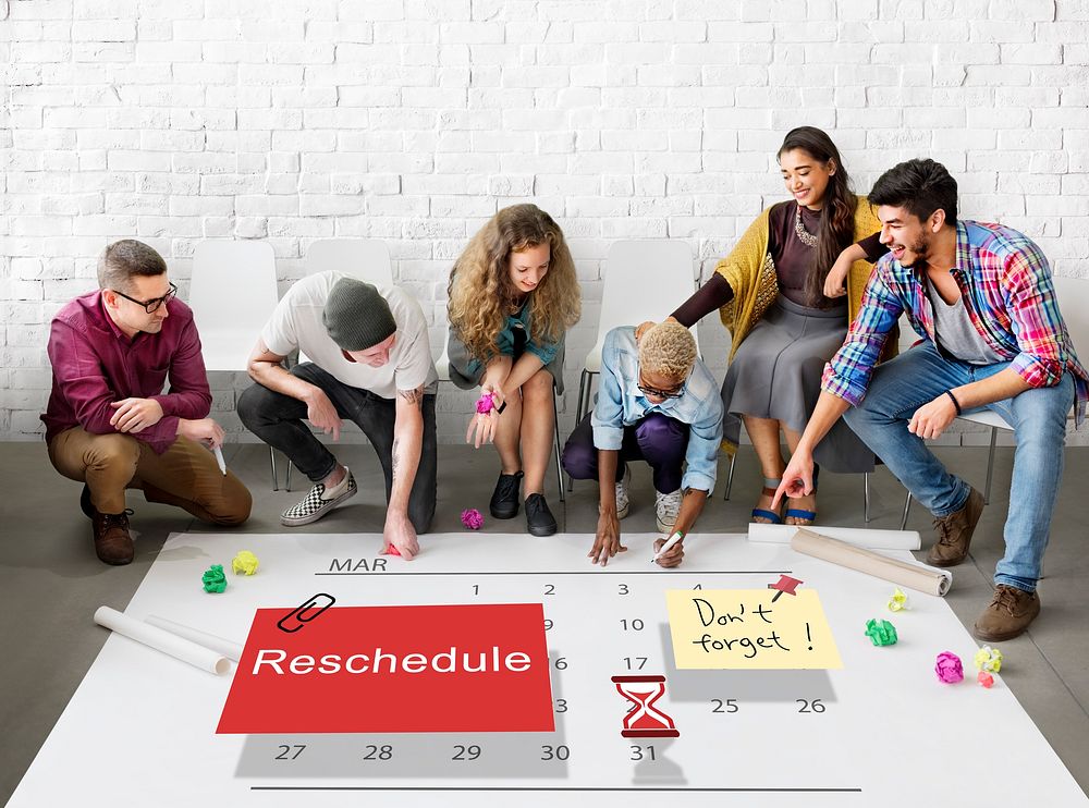 Reschedule Calendar Plan Planning Organizer Concept