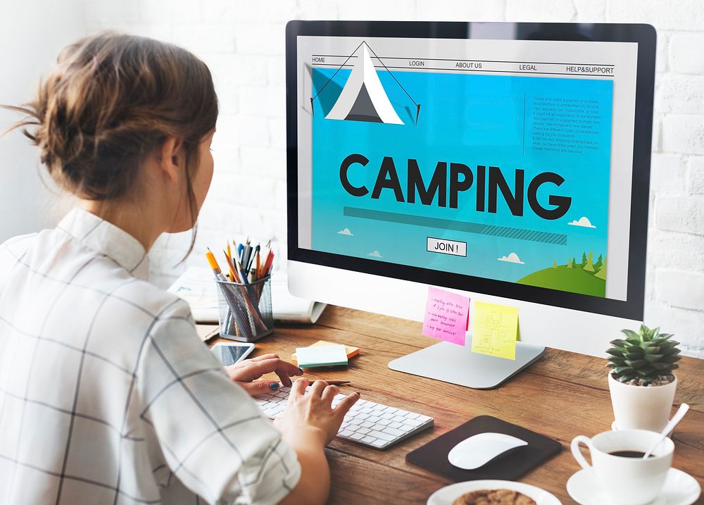 Adventure Journey Camping Traveling Explore Tent Concept