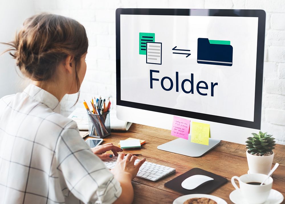 Data Information Sharing File Folder Graphic