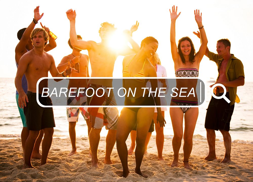 Barefoot On The Sea Relaxing Freedom Summer Concept