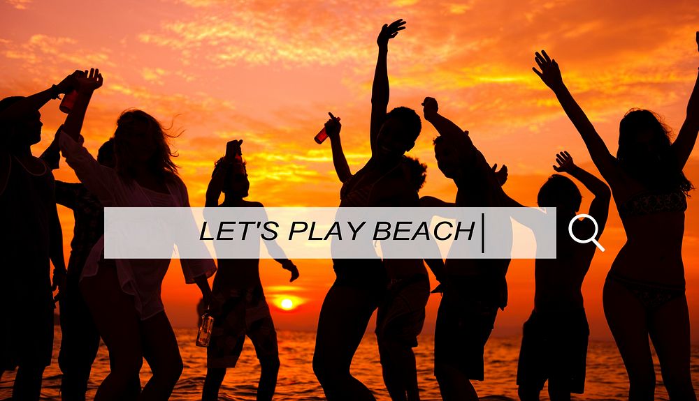 Let's Play Beach Summer Sand Sea Playful Happiness Concept