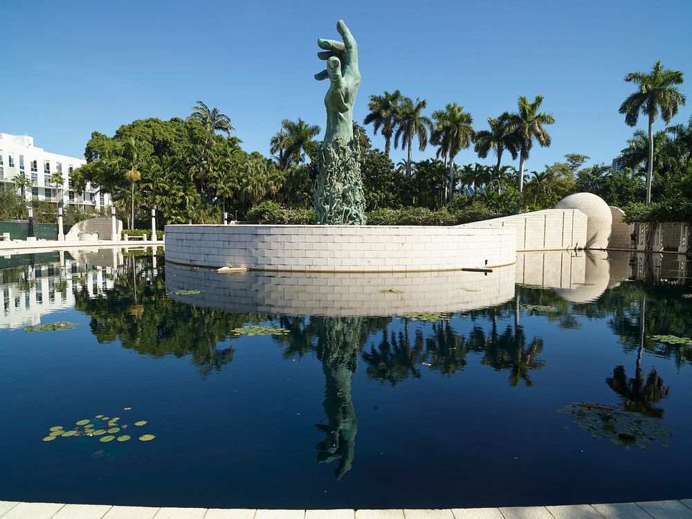                         Holocaust Memorial Miami Beach, designed by architect Kenneth Treister and completed in 1990 in…