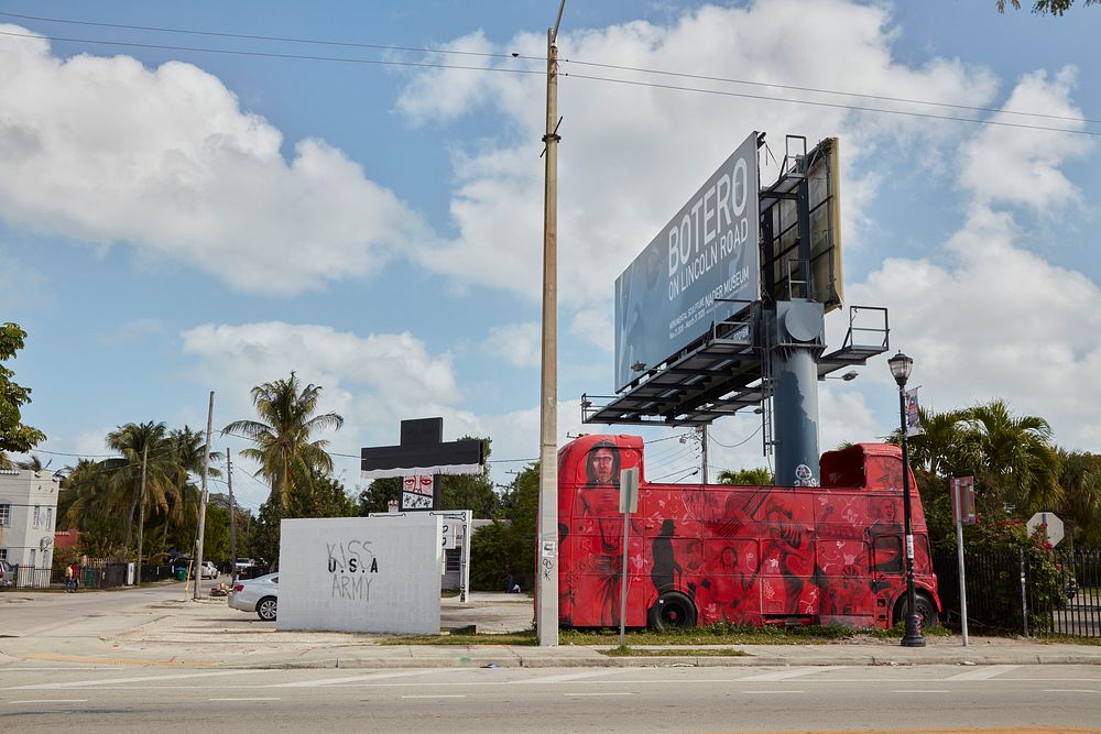                         An old, double-decker tour bus becomes art in Miami, Florida's colorful Little Haiti, long a…