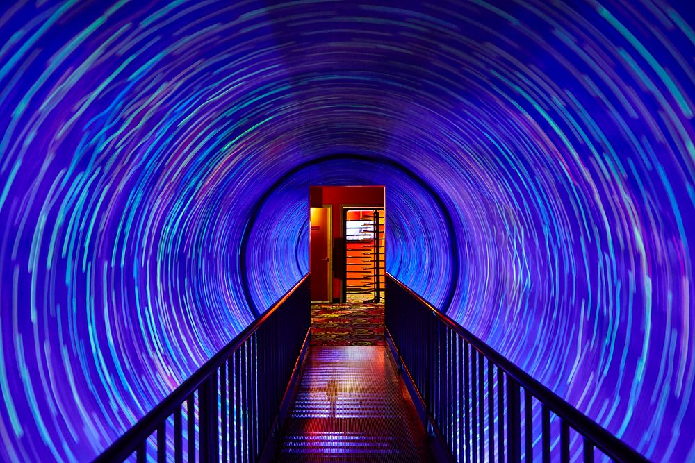                        A most unsettling tunnel of small, whirling lights at the Ripley's Believe It Or Not tourist…