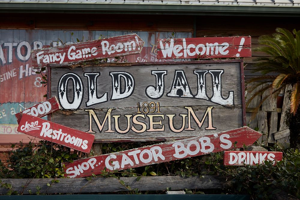                         Sign at the Old Jail Museum, in St. Augustine, Florida                        
