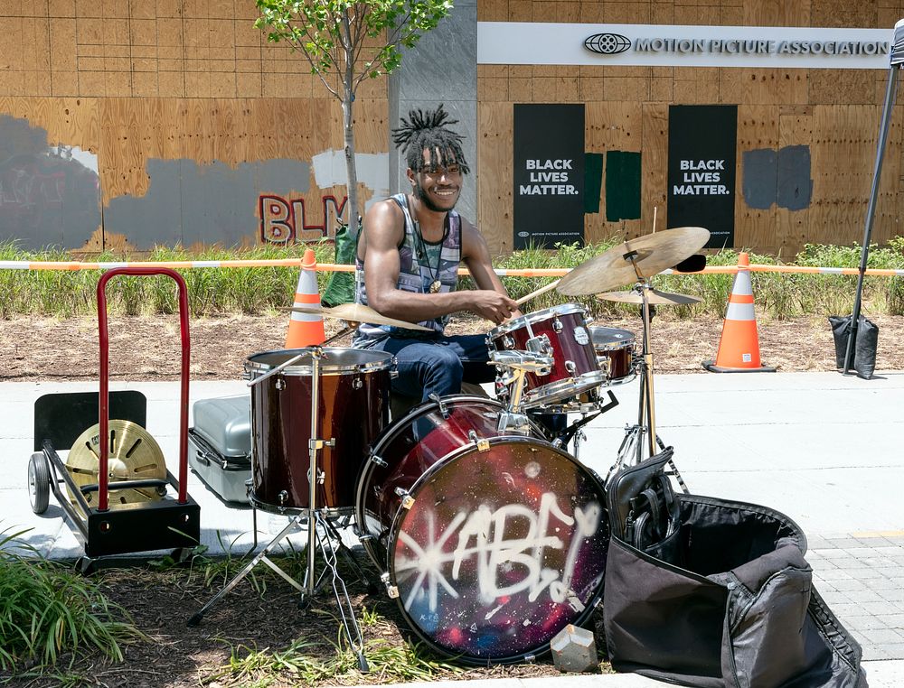                         Activities on Black Lives Matter Plaza at the 2020 Juneteenth Celebration                        