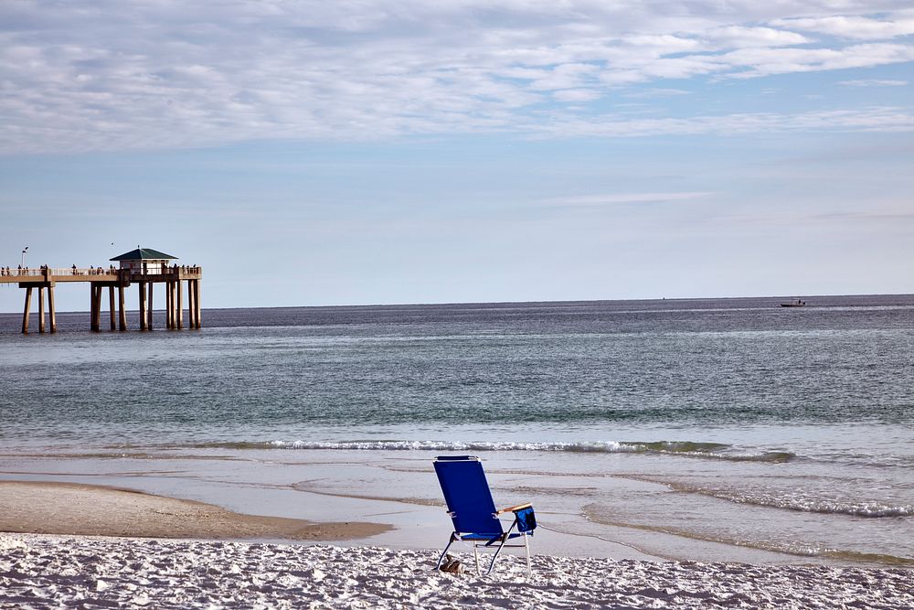                         Beachfront view in Fort Walton Beach in the "Panhandle" portion of the state above the Gulf of…