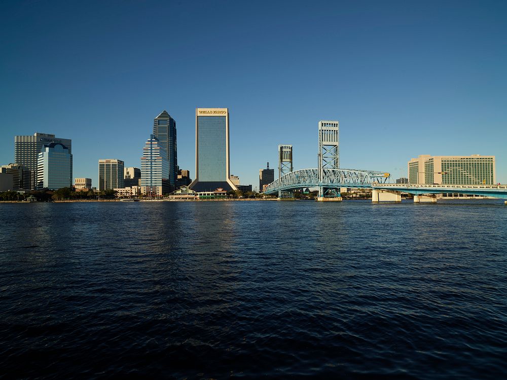                         View of the largely modernist downtown skyline Jacksonville, Florida, a regional cultural and…