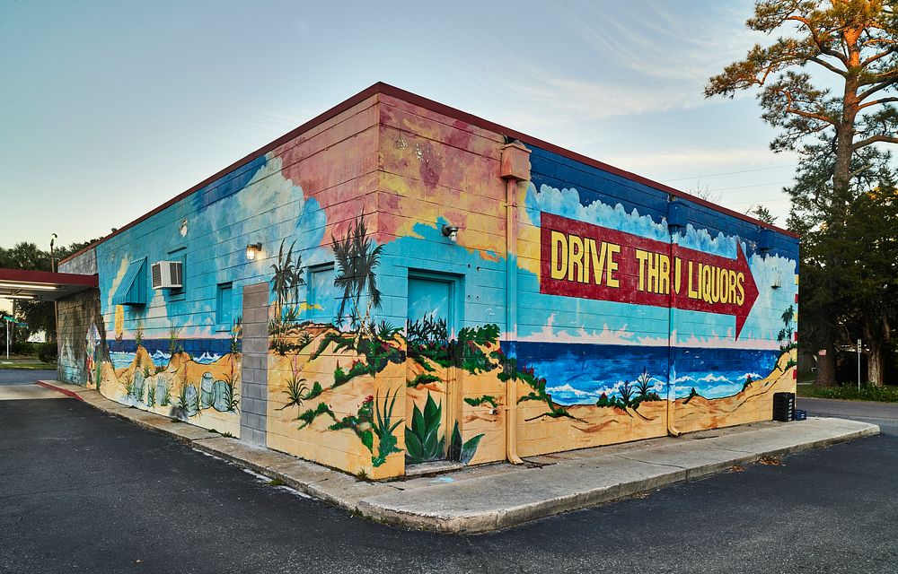                         The Five Points Drive-Thru Liquors store in the town of Fernandina Beach on Amelia Island, in the…