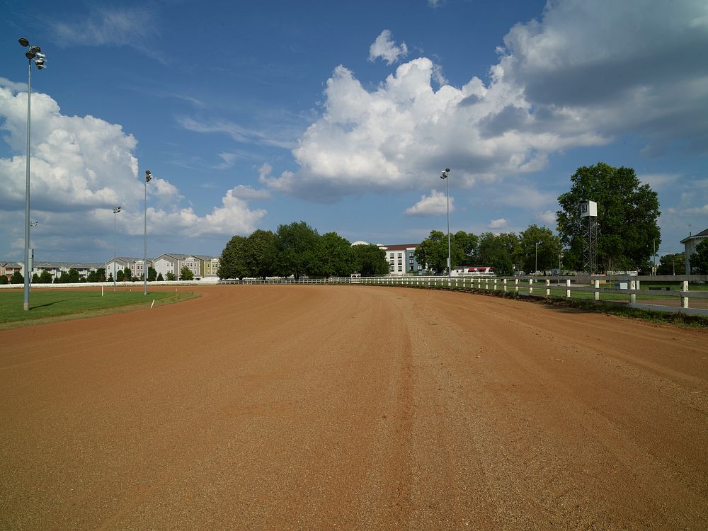                         Part of the red-clay Red Mile, a legendary racetrack for Standardbred trotting horses, which began…