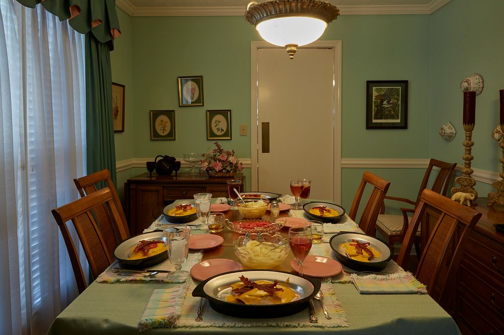                         A classic Kentucky dinner setting and meal, prepared at the home of Bob and Connie Giles in…