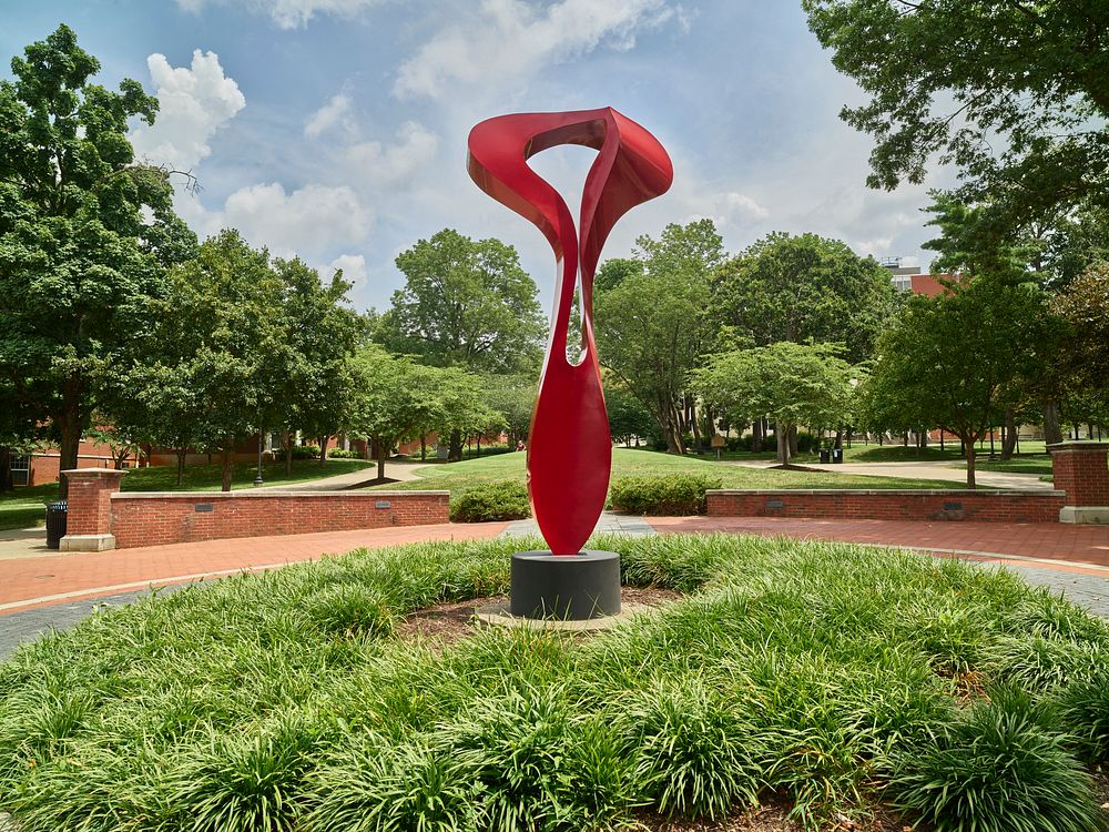                         Artist Gino Miles's "Centennial" sculpture on the campus of Western Kentucky University in Bowling…